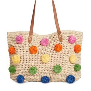 I.N.C. Tropical Straw Tote